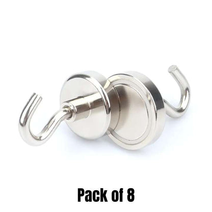 Powerful Magnetic Hooks Hanger – Neodymium Rare Earth Strong Magnetic Clothes & Keys Holder for Home, Kitchen & Office