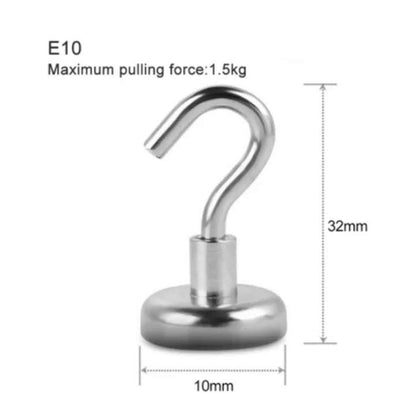 Powerful Magnetic Hooks Hanger – Neodymium Rare Earth Strong Magnetic Clothes & Keys Holder for Home, Kitchen & Office