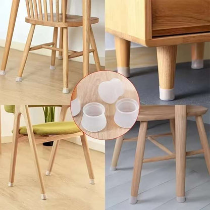 Premium Silicone Chair Leg Caps Anti-Slip Furniture Feet Covers | Table & Chair Leg Protectors | Rubber Floor Protectors | Noise Reduction Pads | Scratch Resistant Furniture Sliders | Waterproof Chair Leg Covers (4 Pcs Set)
