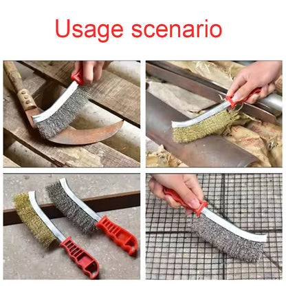 Pure Copper Wire Brush Knife Type Industrial Cleaning Brush | Multi-Function Stainless Steel Handle Copper Brush
