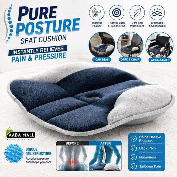 Pure Posture Seat Cushion | Car Seat Cushions | Chair Cushions for Pain Relief & Comfort