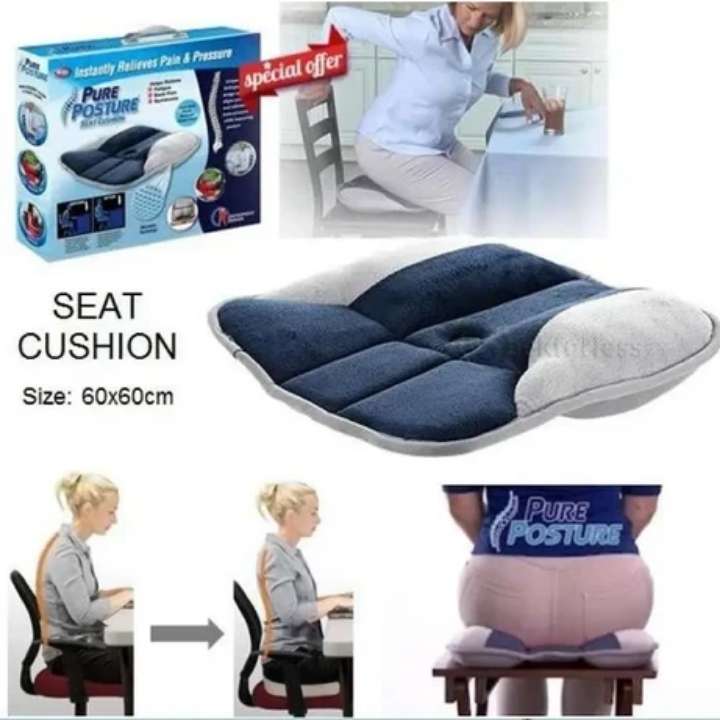 Pure Posture Seat Cushion | Car Seat Cushions | Chair Cushions for Pain Relief & Comfort