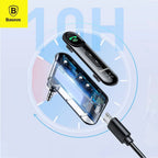 BASEUS QIYIN Type 7 AUX Wireless Bluetooth 5.0 AUDIO RECEIVER Car Kit Hands Free 3.5mm Jack AUX Audio Receiver Adapter - AABA MALL