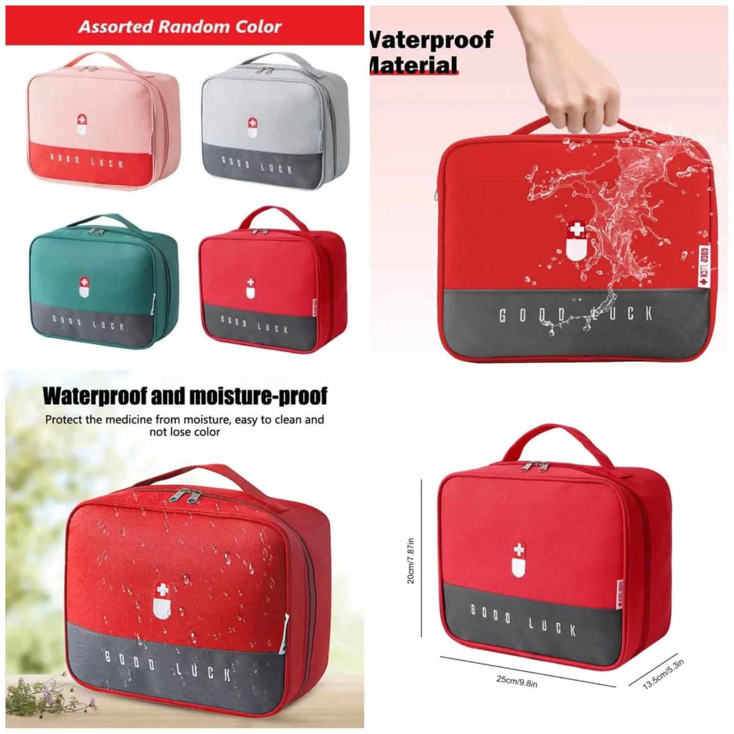 Large Capacity Medicine Bag – Waterproof Portable Baby Travel Pharmacy Medical Emergency Storage Bag