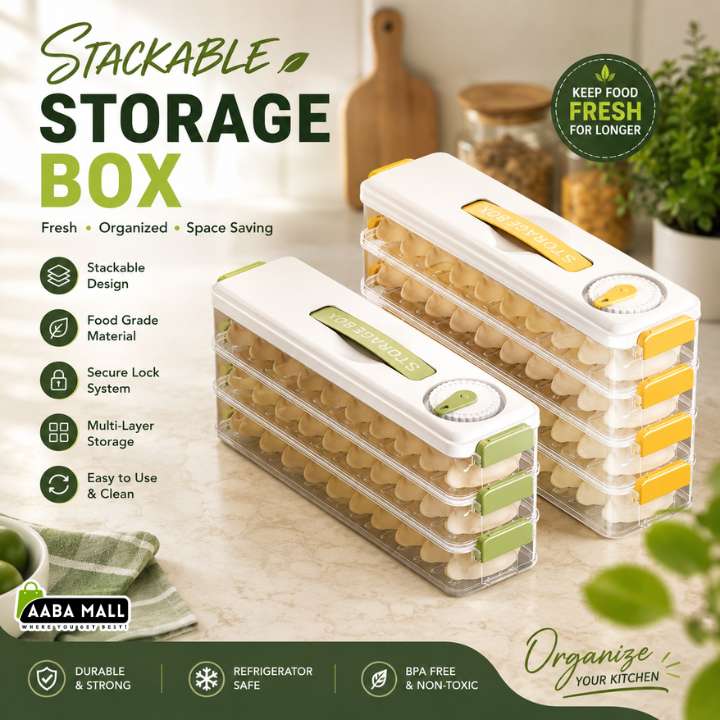 Multi-Layer Refrigerator Storage Box – Multi Layer Dumplings & Donuts Organizer, Kitchen Food Storage Containers for Fridge