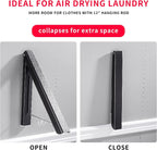 Retractable clothes hanger installed in laundry room