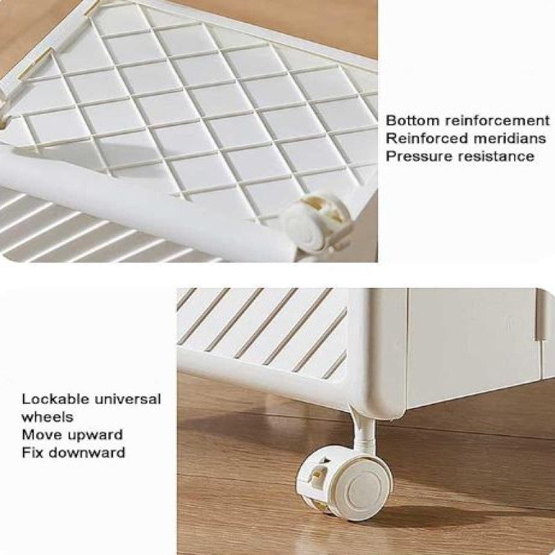 Rolling laundry basket with wheels