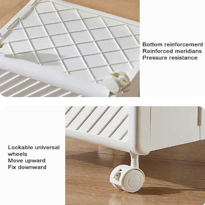 Rolling laundry basket with wheels