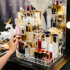 360 Rotating Makeup Organizer with Compartment - AABA MALL