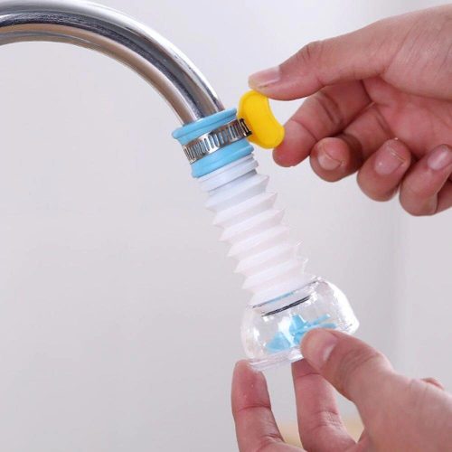 Rotating oval faucet nozzle for sink water cleaning