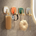 Heavy-Duty Self-Adhesive Golden Multi Color Hooks ? Wall Hooks for Home & Kitchen | Strong Hold up to 2kg - AABA MALL