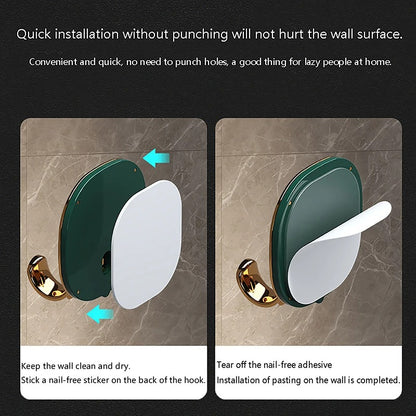 Heavy-Duty Self-Adhesive Golden Multi Color Hooks – Wall Hooks for Home & Kitchen | Strong Hold up to 2kg