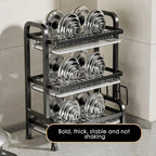 Sink Countertop Organizer ? Kitchen Faucet Storage Rack & Sponge Holder | Stable Cabinet Organizer & Space-Saving Drying Rack for Kitchen - AABA MALL