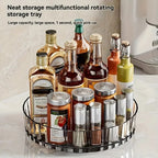 360ø Rotating Spice Rack Organizer | Non-Slip Turntable Tray for Kitchen Cabinets, Countertops & Pantry - AABA MALL