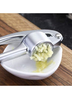 Garlic Press ? Heavy-Duty Stainless Steel Garlic Mincer & Crusher | Durable Metal Garlic Squeezer for Quick & Easy Cooking - AABA MALL