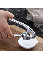 Garlic Press ? Heavy-Duty Stainless Steel Garlic Mincer & Crusher | Durable Metal Garlic Squeezer for Quick & Easy Cooking - AABA MALL
