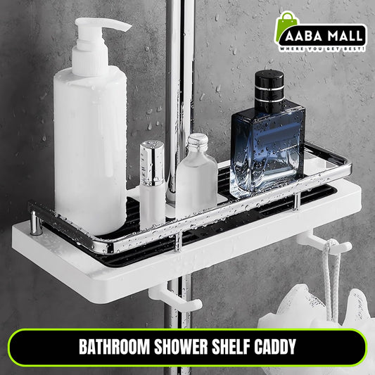 Bathroom Shower Shelf Caddy Shampoo & Conditioner Holder for Shower Rail Rust-Resistant Bathroom Organizer Rack