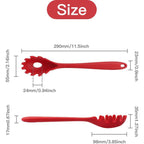 Silicone Noodles, Pasta Spaghetti Spoon for Serving | Heat Resistant Spaghetti Strainer Spoon | Durable Pasta Server Spoon for Kitchen Cooking