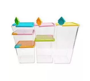 SPACE SAVER STACKABLE STORAGE BOXES-TRANSPARENT