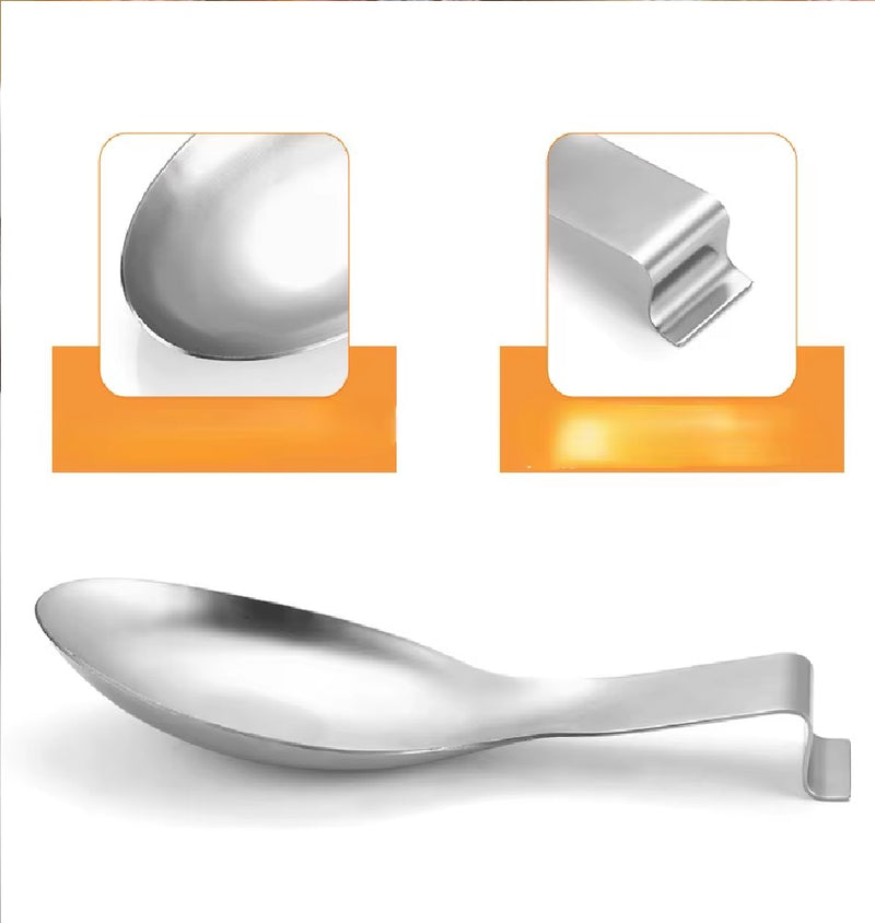 Stainless Steel Spoon Rest Stand Cooking Spoon Holder Spoons/Spatula/Ladle Rest Holder - AABA MALL