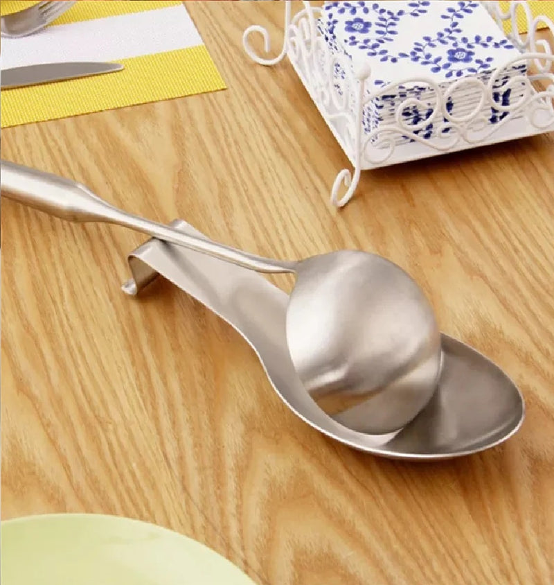 Stainless Steel Spoon Rest Stand Cooking Spoon Holder Spoons/Spatula/Ladle Rest Holder - AABA MALL