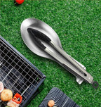 Stainless Steel Spoon Rest Stand Cooking Spoon Holder Spoons/Spatula/Ladle Rest Holder - AABA MALL