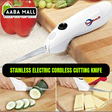 Kitchen easy cut electric cordless cutting knife tool portable rechargeable stainless steel electric steak knife household products
