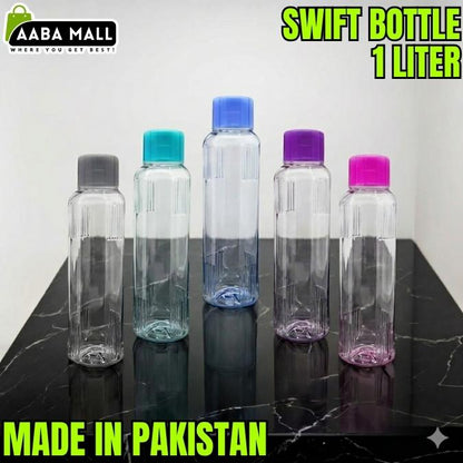 SWIFT Transparent 1 LITER LEAKPROOF Refrigerator Fridge Water Bottles BPA FREE PET Plastic ?1000ML - AABA MALL