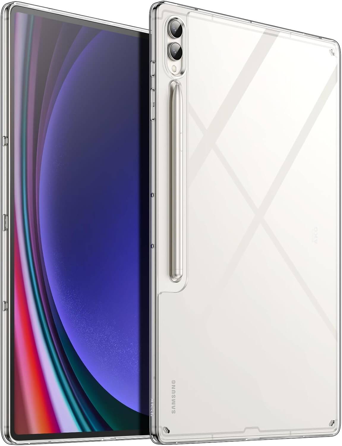 Samsung Galaxy Tab S10 Ultra 14.6-Inch Transparent Slim Anti-Shock Cover – Soft TPU Bumper, Supports S Pen Wireless Charging (Clear)