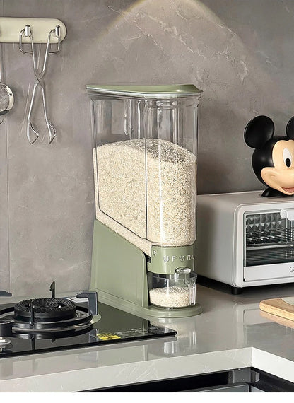 High-End Slippery Rice Container Storage Box | 5-Compartment Grain Dispenser for Home Use