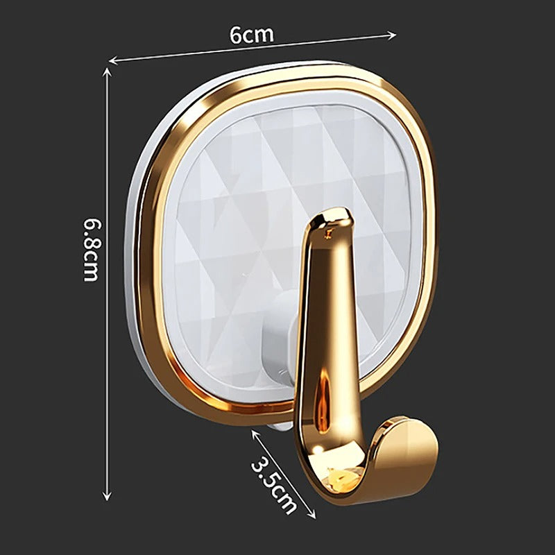 Heavy-Duty Self-Adhesive Golden Multi Color Hooks ? Wall Hooks for Home & Kitchen | Strong Hold up to 2kg - AABA MALL
