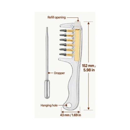 Scalp Oil Applicator Comb with Hair Serum Dispenser and Scalp Massage Teeth for Easy Hair Oil Application and Scalp Care