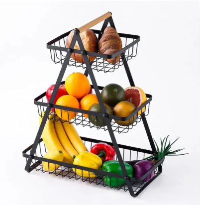 3 - Layer Detachable Metal Kitchen Storage Basket