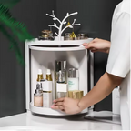 360ø Rotating Plastic Bathroom & Kitchen Corner Shelf | Multi-Purpose Storage Organizer Tray for Shower, Laundry, or Countertop Use - AABA MALL