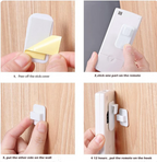 Self Adhesive Remote Control Hook | Wall Mount Key Hanger with Buckle | No Drilling - AABA MALL