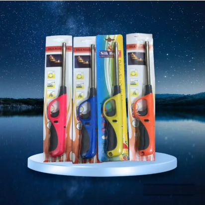Refillable Flame Gas Lighter for Kitchen ? Electronic Ignition BBQ Lighter for Stove, Candle, Camping & Outdoor Use - AABA MALL