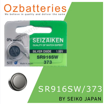Seizaiken 373, SR916SW battery, Seiko battery, silver oxide coin cell, Seizaiken Japan, wristwatch battery, Seizaiken SR916SW, 1.55V watch battery