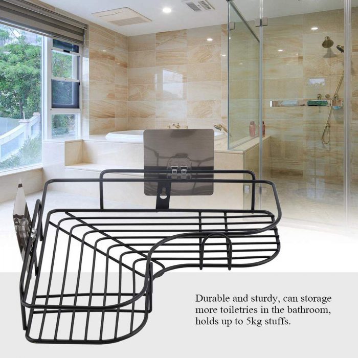 Bathroom Corner Rack Self-Adhesive Triangular Bathroom Corner Shelf - AABA MALL