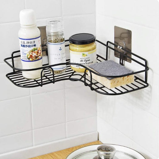 Bathroom Corner Rack Self-Adhesive Triangular Bathroom Corner Shelf - AABA MALL