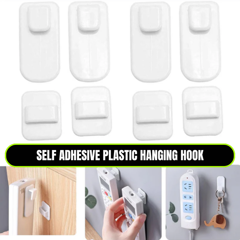 Self Adhesive Remote Control Hook | Wall Mount Key Hanger with Buckle | No Drilling - AABA MALL