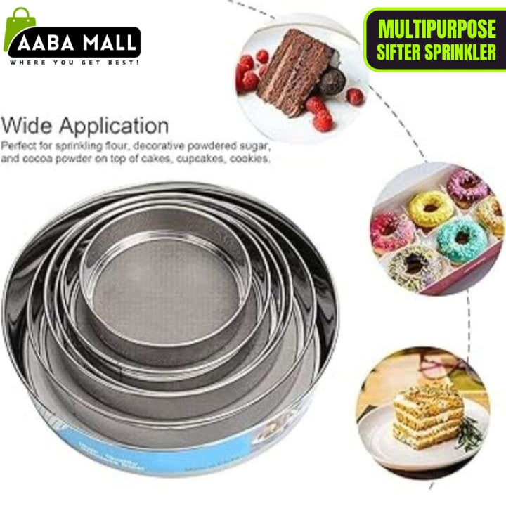 Set of 6 Stainless Steel Fine Mesh Strainers ? Round Channi, Sugar Net, Flour Sifter ? Durable Kitchen Sieves for Dry & Wet Ingredients