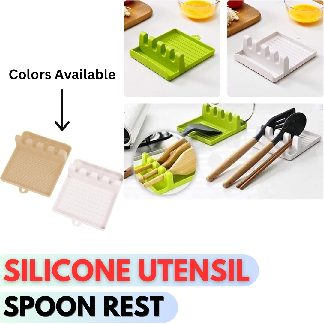 Heat-Resistant & BPA-Free Silicone Utensil Holder for Stove Top