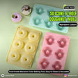 Silicone 6?Link Doughnut Mold ? Food Grade Macaron Color Baking Tool, Easy to Clean & Reusable