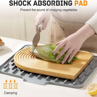Silicone Dish Drying Mat for Kitchen Counter – Multifunctional, Foldable & Heat‑Resistant Sink Drainer Mat for Drip‑Free Drying
