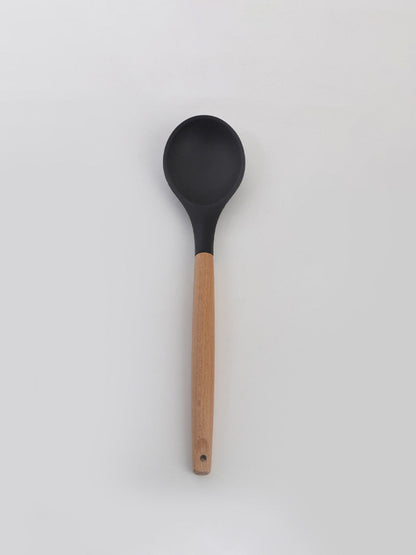heat resistant spoon, wooden handle kitchen utensil