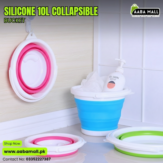 10L foldable silicone collapsible bucket