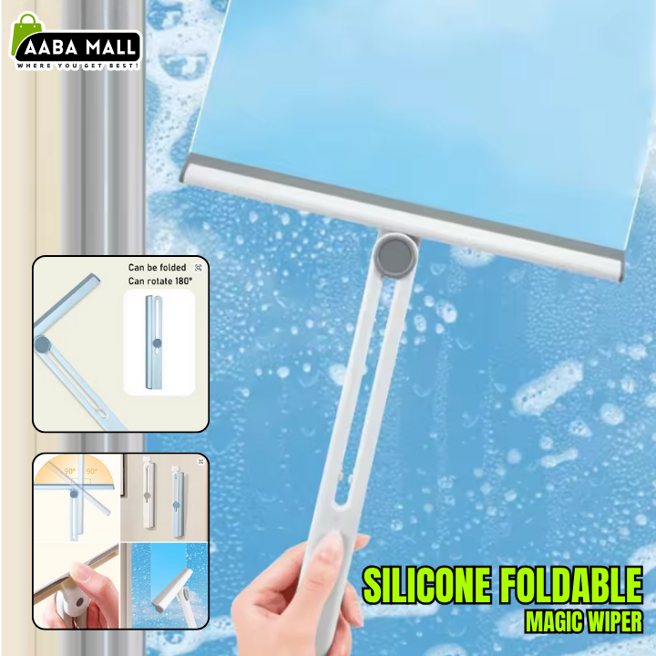 Silicone scraper fold magic wiper for floor and glass