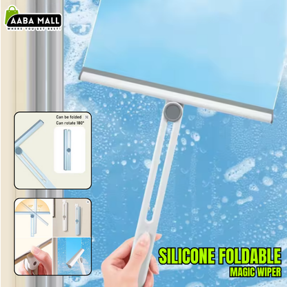 Silicone scraper fold magic wiper for floor and glass