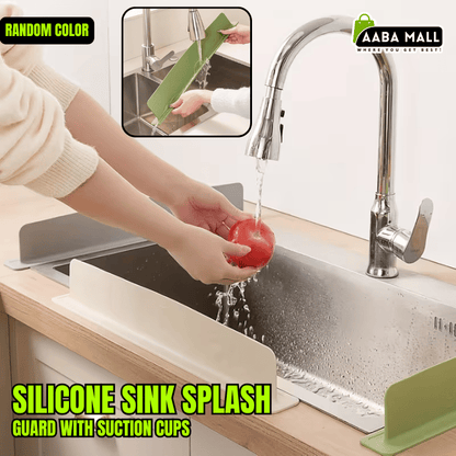 silicone sink splash guard with suction cups water deflector