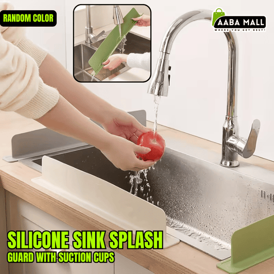 silicone sink splash guard with suction cups water deflector